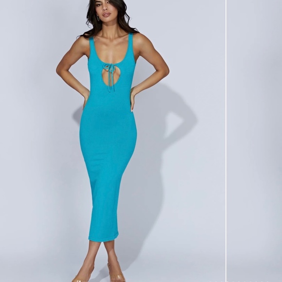 Meshki Dresses & Skirts - Meshki Nola Cut Out Knit Midi Dress
